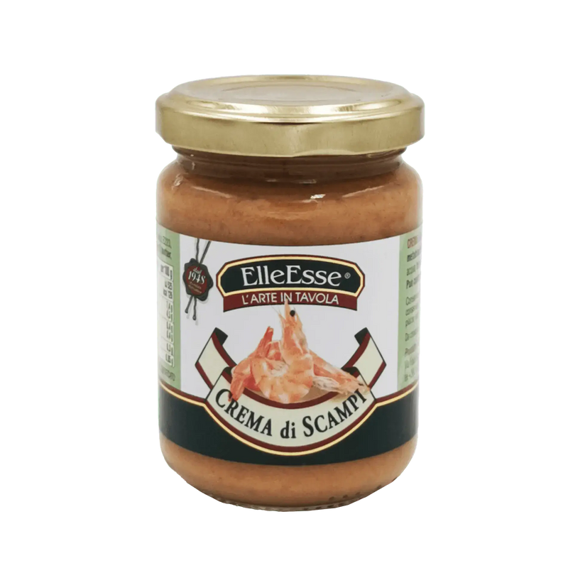 Pot de crème de crevettes ElleEsse, crème de langoustines italienne pour pâtes et sauces.