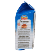Emballage des biscuits Savoiardi Divella 400 g, parfait pour le tiramisu et le café, une délicatesse italienne traditionnelle faite avec des ingrédients de qualité.