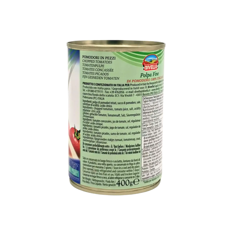 Ingrédients Sauce Tomate Delizie Campagnole Divella – composition à base de tomates italiennes