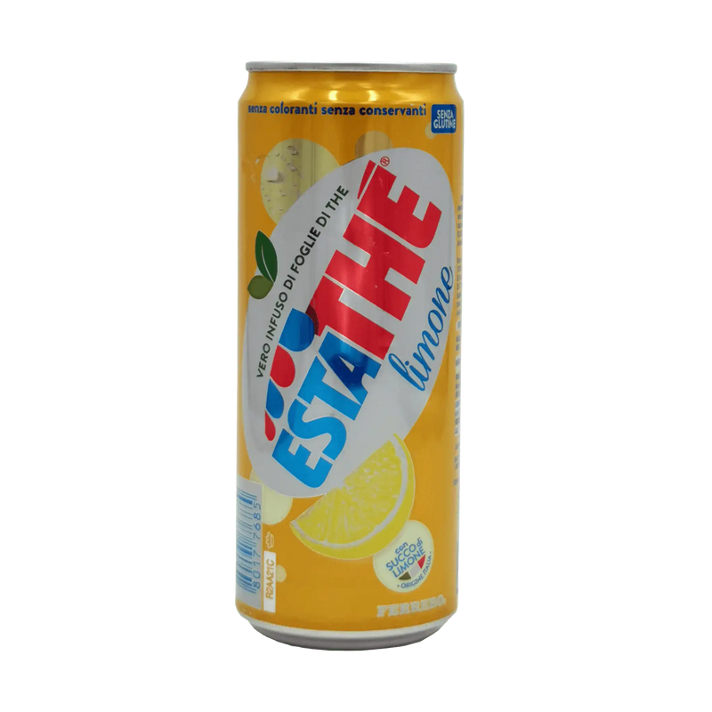 Boisson glacée Estathé Citron Ferrero 33cl avec infusion de thé et jus de citron, sans conservateurs.