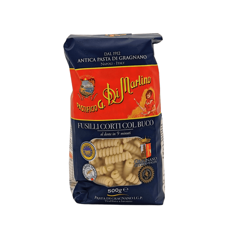 Fusilli courte col buco de Gragnano IGP de la marque Pasta di Martino, 500g. Une spécialité italienne reconnue pour sa qualité artisanale.