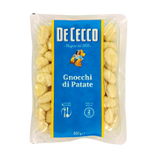 Paquet de gnocchi de pommes de terre De Cecco 500g, prêt en 2 minutes, authentique goût italien, tradition culinaire.