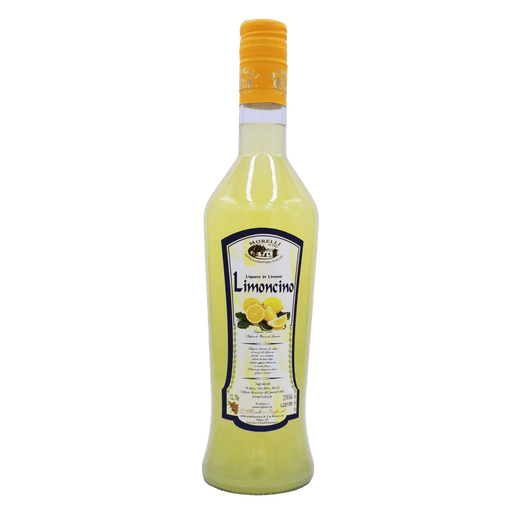 Bouteille de liqueur Limoncino Morelli 70cl - liqueur italienne au citron, idéale pour les cocktails et digestifs.