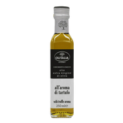 Bouteille d'huile truffée Olitalia 25cl, huile d'olive extra vierge à l'arôme de truffe, raffinée et artisanale.