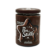 Bocal de pâte à tartiner Pan di Stelle Barilla 380g avec éclats de biscuits et goût chocolaté intense.