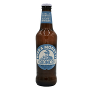 Bouteille de bière blanche Birra Moretti 33cl avec saveur italienne authentique, bière blanche italienne.
