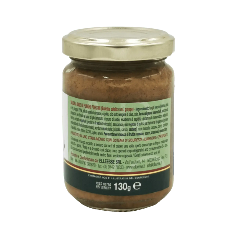 Pot de Crème de Cèpes ElleEsse 130g avec cèpes de qualité pour sublimer pâtes et plus. Ravivez vos repas avec cette crème savoureuse.